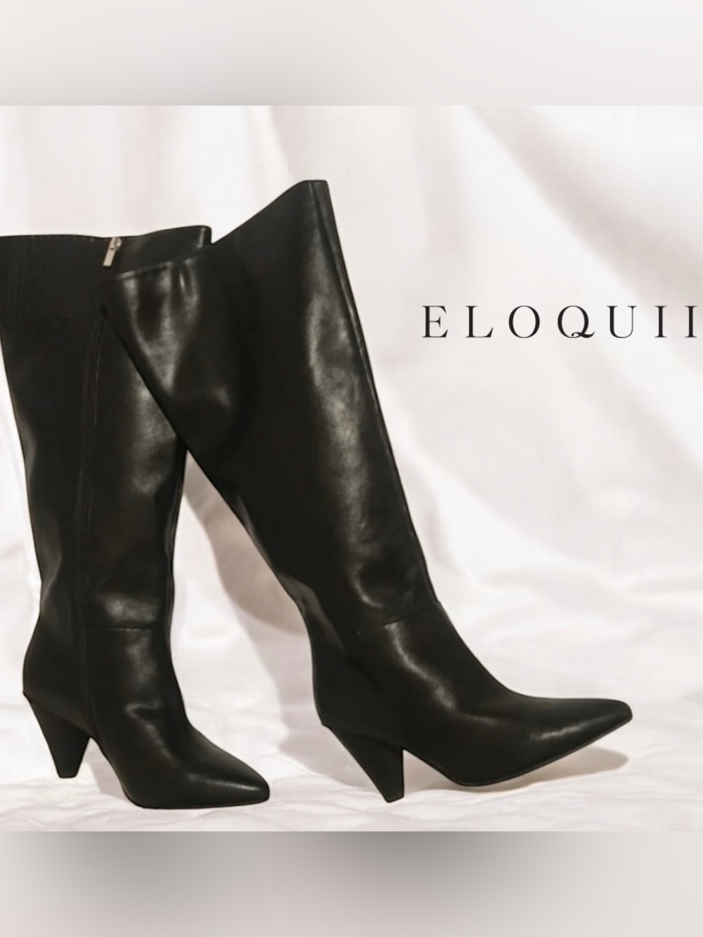 ELOQUII “KASS” Wide Calf Zip Up Boots Sz 8W